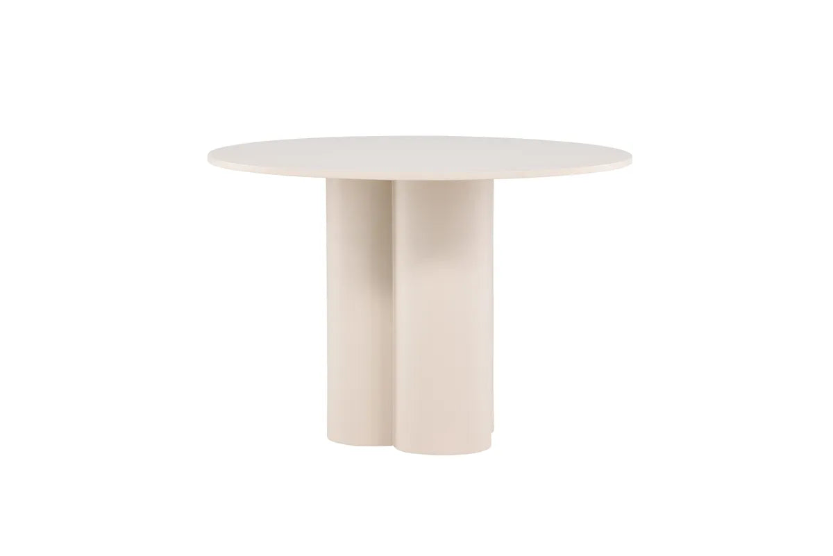 Olivia Spisebord, Ø110 cm | Beige hvid